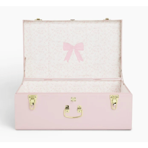 Quick Ship Pink Bow Grand Baby Trunk | Petite Keep