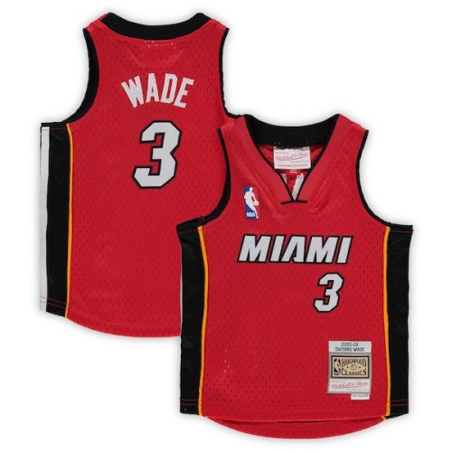 Infant Miami Heat Dwyane Wade Mitchell & Ness Red 2005/06 Hardwood Classics Player Jersey