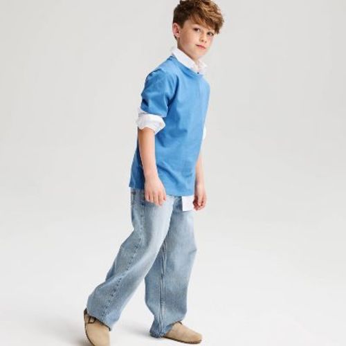 Boys' Short Sleeve 100% Cotton Classic Fit T-Shirt - Cat & Jack™ Blue M