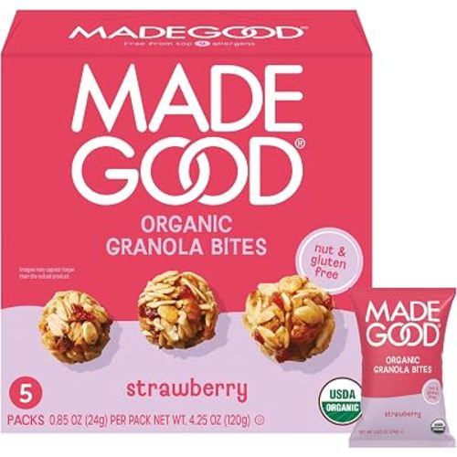 MadeGood Organic Strawberry Granola Bites, 5ct x 0.85oz