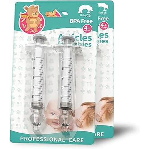 Nasal Syringe for Baby - 4PCS - Safe Silicon Baby Nasal Aspirator Qucik Syringe Nose Cleaner Rinsing Tool for Baby/Infant/Kid