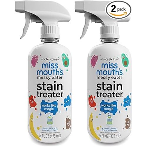 Miss Mouth’s Messy Eater Stain Treater Spray - Stain Remover - Newborn & Baby Essentials - 2-Pack of 16oz Stain Remover