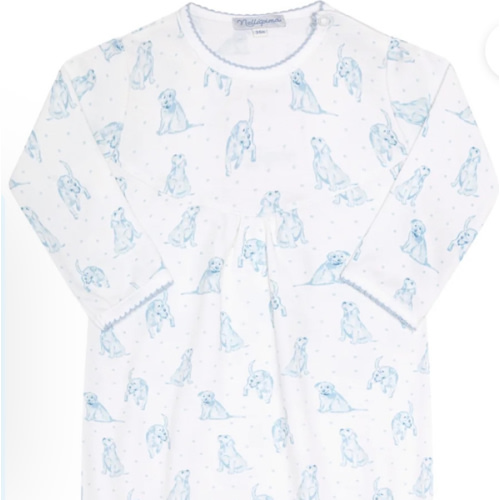 Blue Puppy Love Print Gown