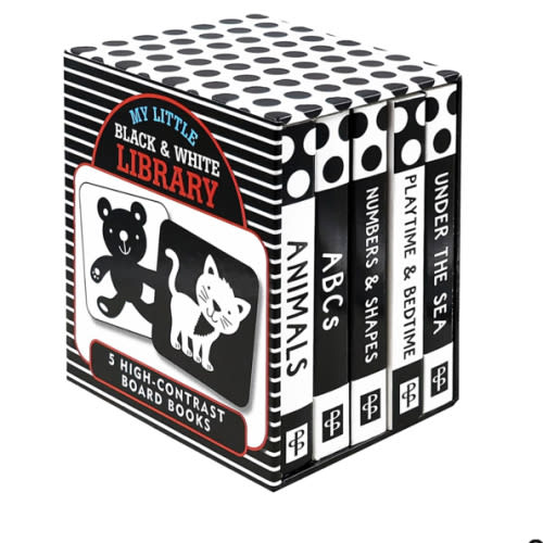 My Little Black and White Board Book Library - Set of 5 High Contrast Board Books (What Does Baby See?)