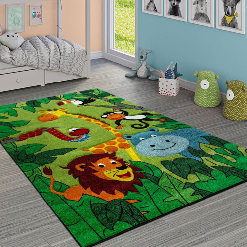 Zoomie Kids Samara Green Area Rug & Reviews | Wayfair