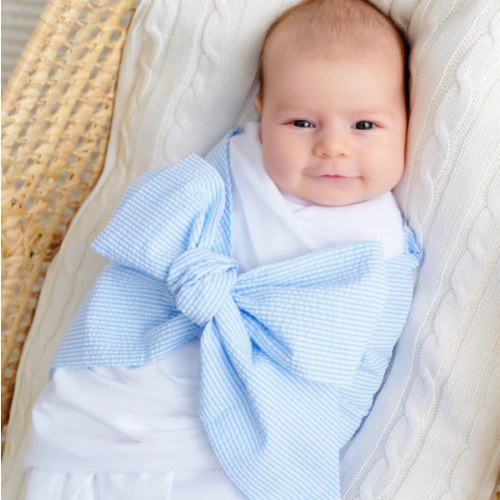 Bow Swaddle ® - Buckhead Blue
