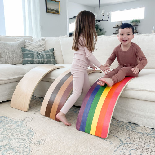 Bunny Hopkins ® | Montessori Wooden Balance Board for Kids – Handcrafted in USA