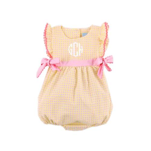 Summer Days Yellow & Pink Gingham Avery Bubble