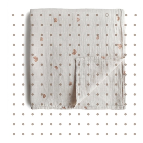 Organic Cotton Muslin Swaddle Blanket โ Petite Island