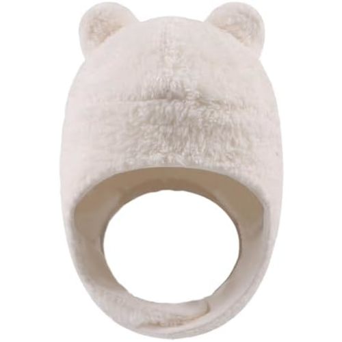 Bear Baby Winter Hat Toddler Earflap Beanie Unisex Infant Snow Cap Warm Fleece Kids Trapper Hats for Girls Boys 0-36M