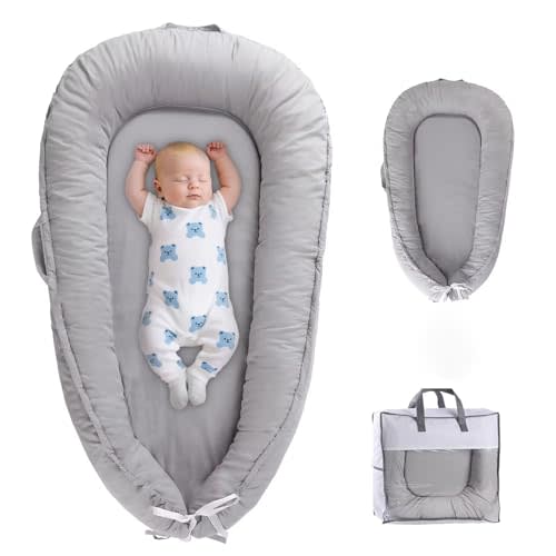 Baby Lounger Cover for Newborn 0-24 Months, Baby Nest Snuggle Me Lounger Cover Soft Breathable Cotton, Newborn Essentials for Baby Boys & Girls Gift, Portable Infant Lounger for Home and Travel