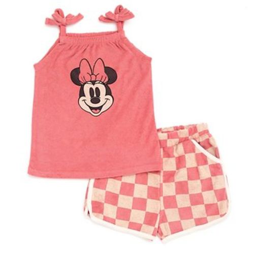 Disney Minnie Mouse Toddler Girls Tank Top and Dolphin Active Shorts Red 3T
