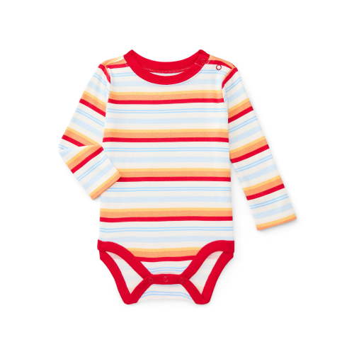 Wonder Nation Baby Boys Cotton Striped Bodysuit with Long Sleeves, Sizes 0M-24M