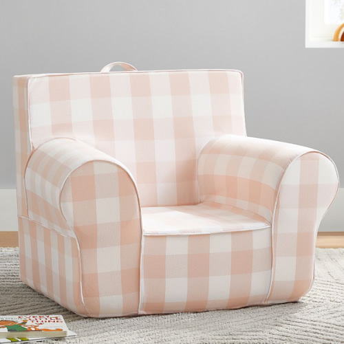 Pottery Barn Kids - Personalized Kids Anywhere Chair®, Blush Buffalo Check