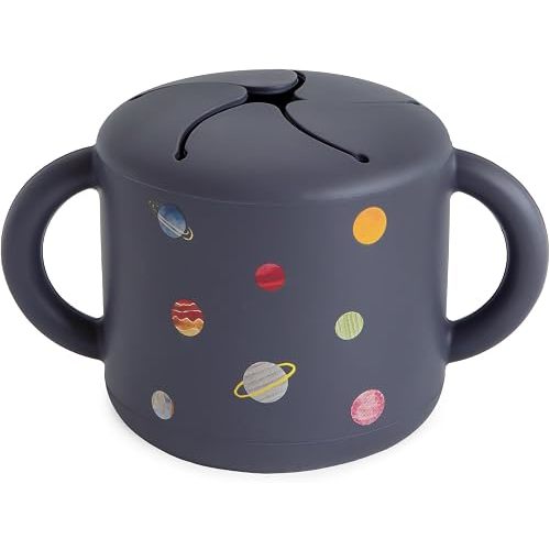mushie Silicone Snack Cup | Spill Proof Food Container (Planets)