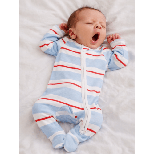 2-Way Zip Footie, Preppy Rugby