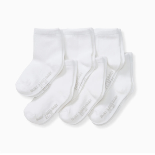 Solid Organic Cotton Baby Crew Socks 6 Pack – Burt's Bees Baby