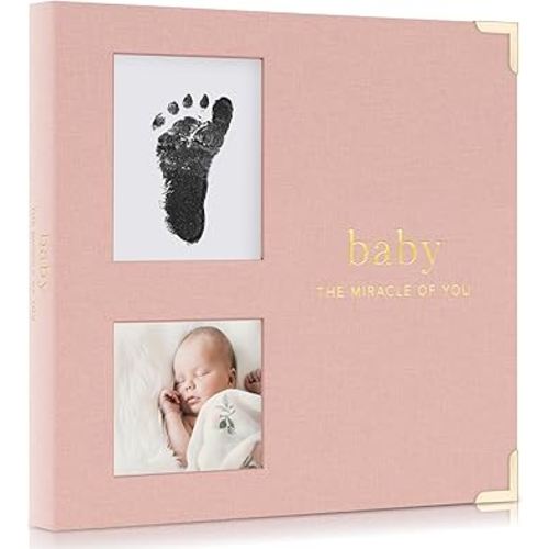 Keepsake Baby Memory Book for Boys and Girls – Timeless First 5 Year Baby Book With Photoslots – Cute Journal Scrapbook or Photo Album - Record a Milestone for Every Event from Birth to Age 5