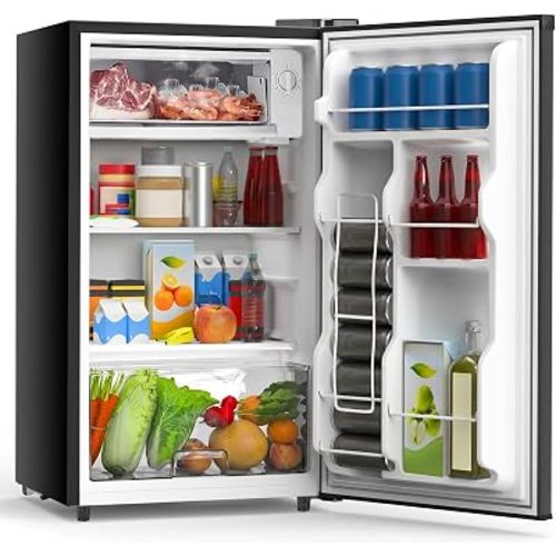 OLIXIS 3.2 Cu.Ft Mini Fridge with Freezer, Single Door Compact Refrigerator