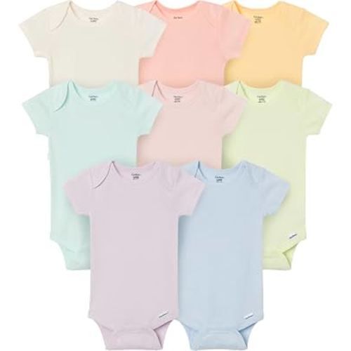 Gerber Baby Girls' 8-pack Short Sleeve Onesies Bodysuits