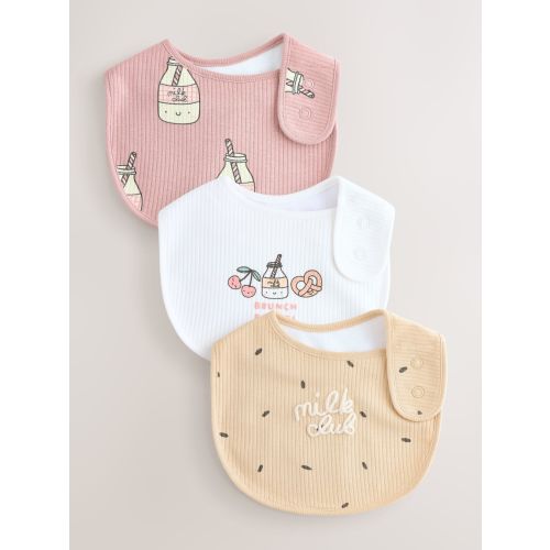 Berry Pink Food Character Baby Bibs 3 Pack