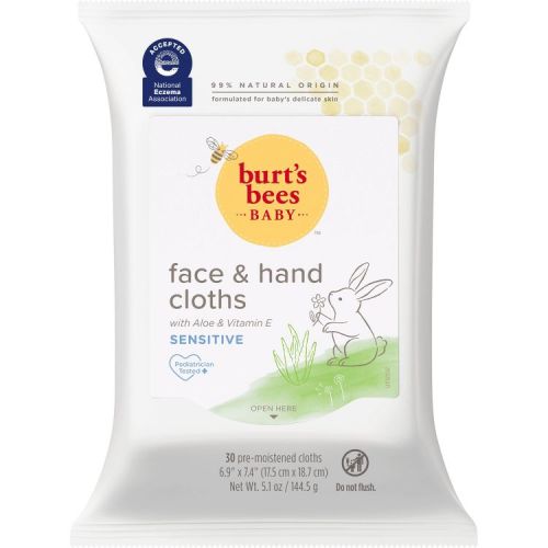 Burt's Bees Face & Hand Cleansing Wipes - 30ct