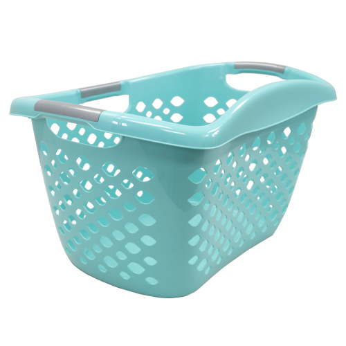 Home Logic 1.8 Bushel Hip Grip Plastic Laundry Basket, Teal, Adult / Tween