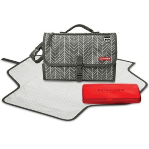 SKIP*HOP® PRONTO! Signature Changing Station in Grey Feather - DARK GREY - DIAPER BAG