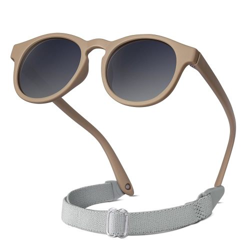 RIVBOS Baby Wrap Polarized UV400 Sunglasses - Soft Frame with Secure Strap for Infant and Newborn (0-24 Months) RBK070