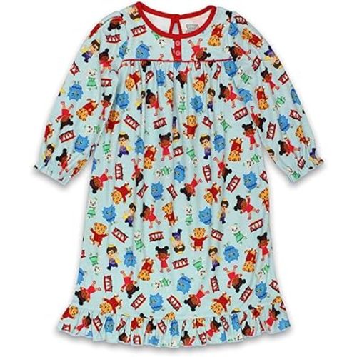 Daniel Tiger's Neighborhood Toddler Girls Granny Gown Nightgown (3T, Blue)