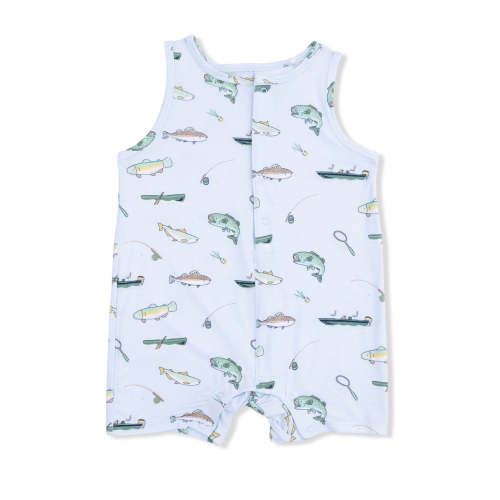 Sleeveless Shortie Romper, Fishing