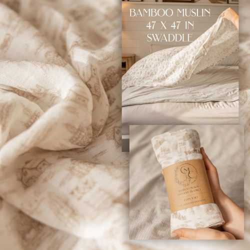 Farm Baby Swaddle Blanket Baby Girl Gift Muslin Swaddle Lightweight Blanket Baby Shower Gift Hospital Receiving Blanket Gift for Newborn