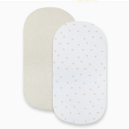 Golden Bee Organic Cotton BEESNUG® Fitted Bassinet Sheet 2 Pack