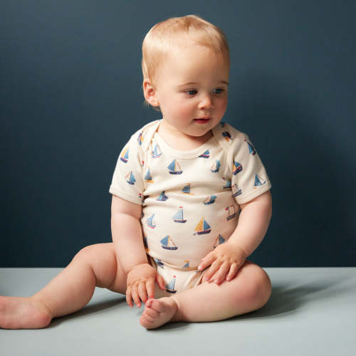 Short Sleeve Bodysuit - Regatta Print