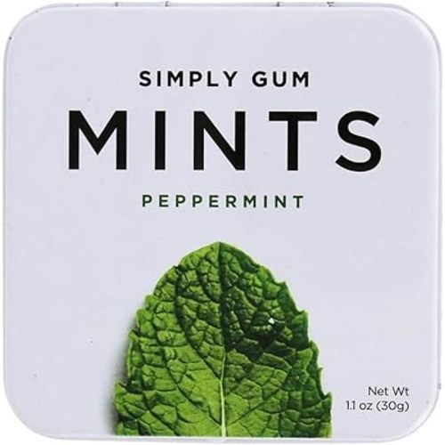 SIMPLY Mints | Peppermint Breath Mints | Pack of One (30 Pieces Total) | Breath Freshening + Aspartame-Free + Vegan + non-GMO