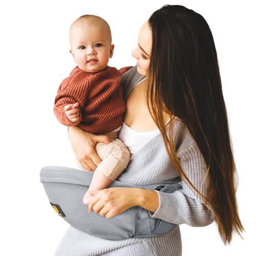 Baby Hip Carrier,for Newborn to Toddler(7-44bls, with Adjustable Strap and Pocket Ergonomic,Easy to Put On,Anti-Slip Seat,for Newborns & Toddlers(Grey)