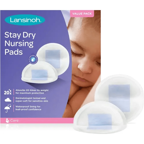 Lansinoh Stay Dry Disposable Nursing Pads, Soft and Super Absorbent Breast Pads, Breastfeeding Essentials for Moms, 200 Count