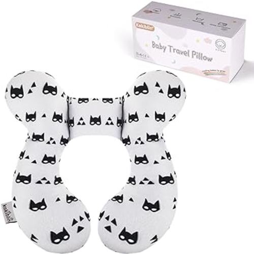 KAKIBLIN Baby Travel Pillow for Head and Neck, Upgraded Baby Support Pillow, Baby Neck Pillows for Car Seat,Pushchair,Travel, Grey