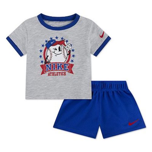 Baby Boys Nike Baseball Short Sleeve T-Shirt & Dri-FIT Shorts 2-Piece Set