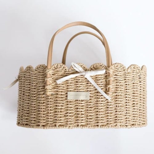 Ralphie Bear Scallop Edge Nappy Caddy Basket - Faire