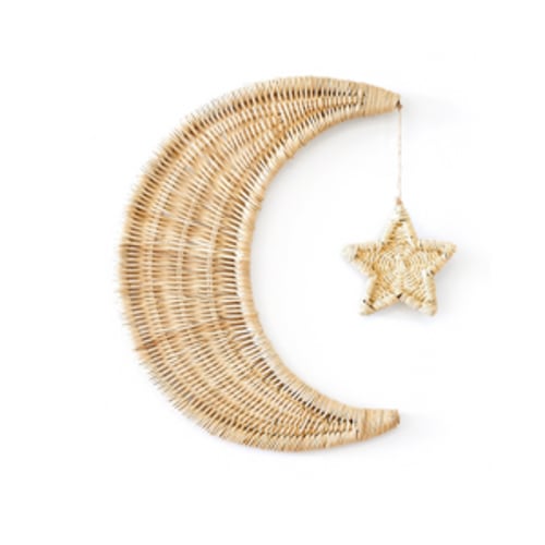 HALO Rattan Moon wall decor from BEBE BASK, latest natural nursery trend – BEBE BASK