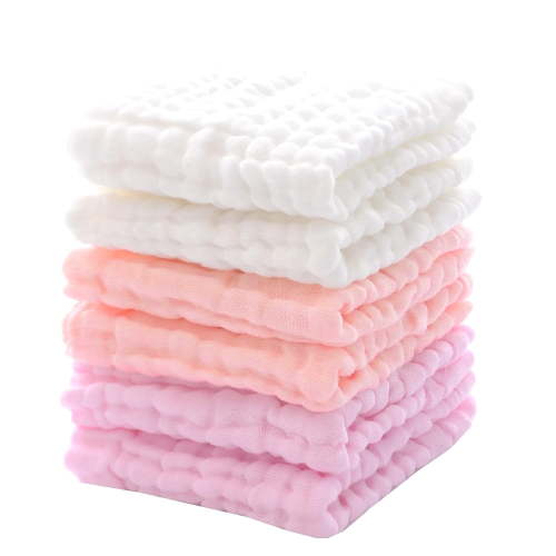 Asung Baby Muslin Washcloths Cotton Wipes 6 Layer Soft Absorbent Face Towel for Baby and Toddlers 6 Pack 10" x 10"