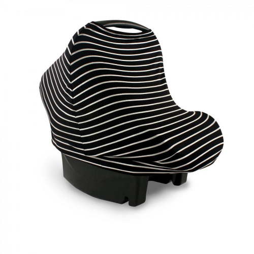 Yoga Sprout Baby Unisex Multi-use Car Seat Canopy, Black Stripe, One Size