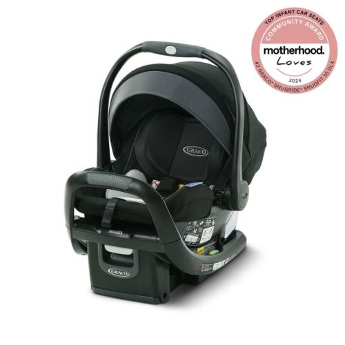 Graco SnugRide SnugFit 35 DLX Infant Car Seat with Anti-Rebound Bar - Spencer: LATCH Compatible, No-Rethread Harness, Machine Washable Seat Pad