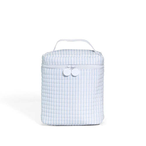 Quilted Go Go Lunch Bag Pimlico Stripe Light Blue by TRVL Design | Lila & Hayes