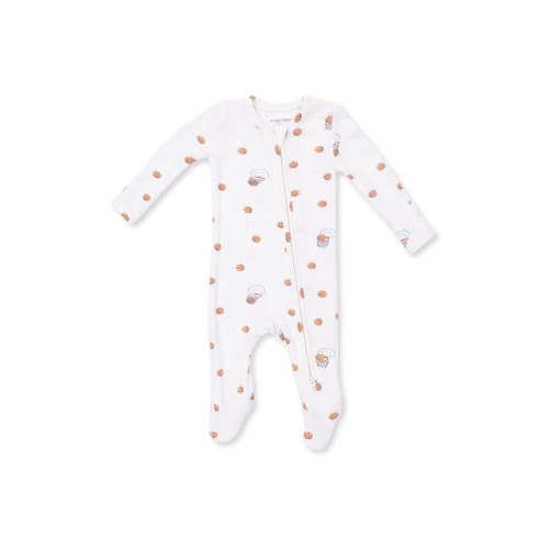 Mini Basketballs Rib Two-Way Zip Footie