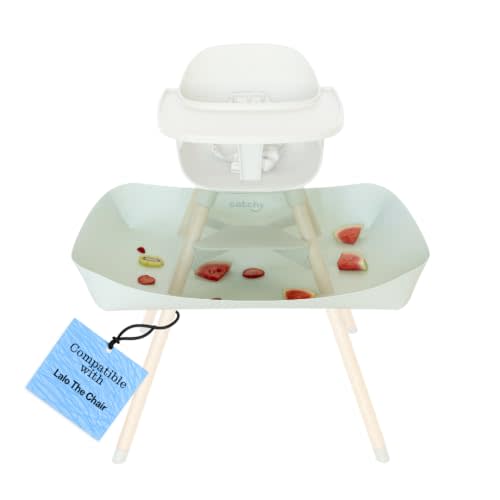 CATCHY -Food Catcher- Compatible with Lalo The Chair High Chair +11 Other High Chairs -Highchair Sold Separately- Baby & Toddler Food & Mess Catcher -Premium Linen Inspired- Under High Chair Accessory