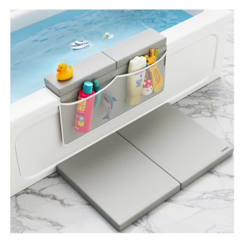 Bath Kneeler, Baby Bath Kneeler and Elbow Rest Pad Set, Kneeling Pad for Bathing Baby, Knee Pads for Bathing Babies (Gray, X-Large (22 Inches × 15 Inches))