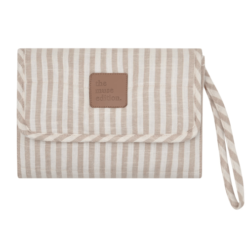 Natural Stripe Linen Change Mat