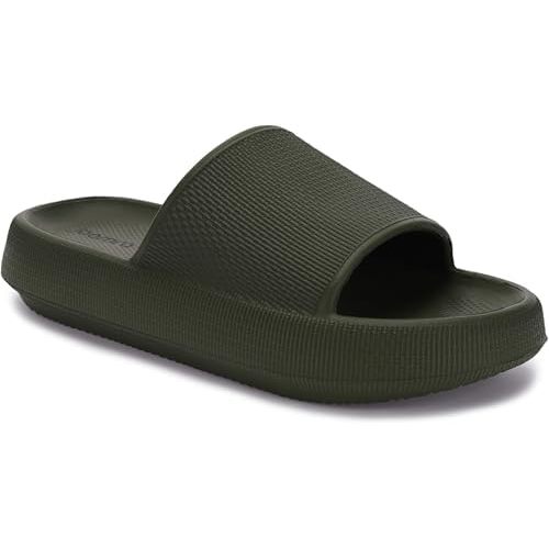 Joomra Pillow Slippers for Women and Men Non Slip Quick Drying Shower Slides Bathroom Sandals | Ultra Cushion | Thick Sole